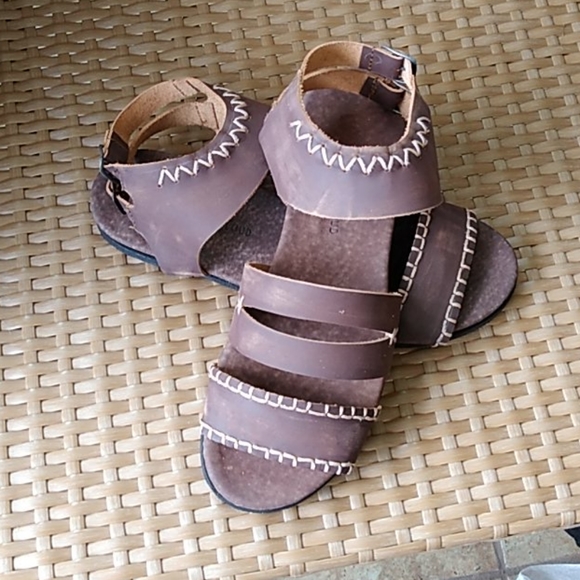 Musse & Cloud Milva sandals brown leather size 10 - Picture 2 of 6